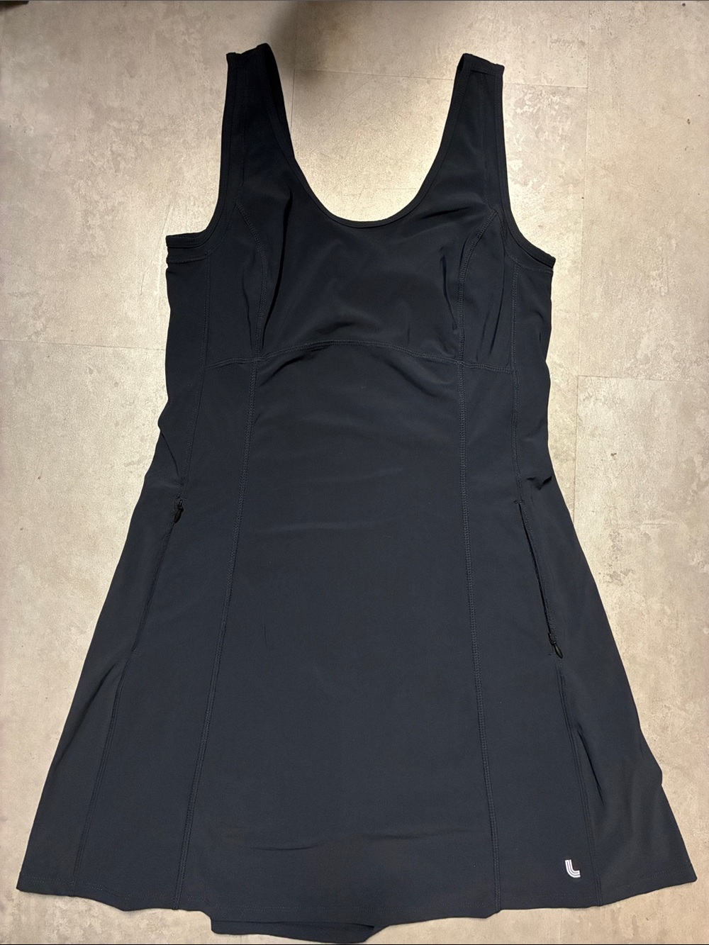 Lole Black Scoop-Neck Active Mini Dress